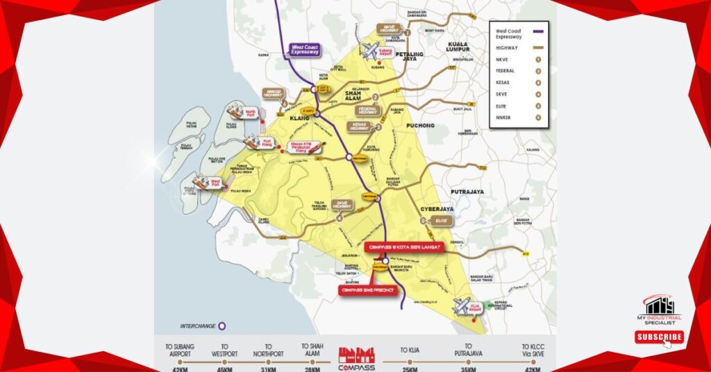 Compass Industrial Park - Kota Seri Langat – Premier Industrial &Amp; Logistics Hub 3 Compass Industrial Park Aerial View Highlighting Modern Infrastructure And Sme Precinct In Kota Seri Langat.
