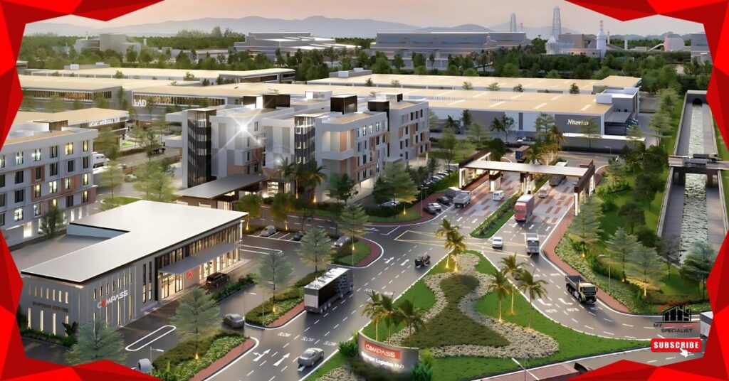 Compass Industrial Park - Kota Seri Langat – Premier Industrial &Amp; Logistics Hub 6 Compass Industrial Park Aerial View Highlighting Modern Infrastructure And Sme Precinct In Kota Seri Langat.