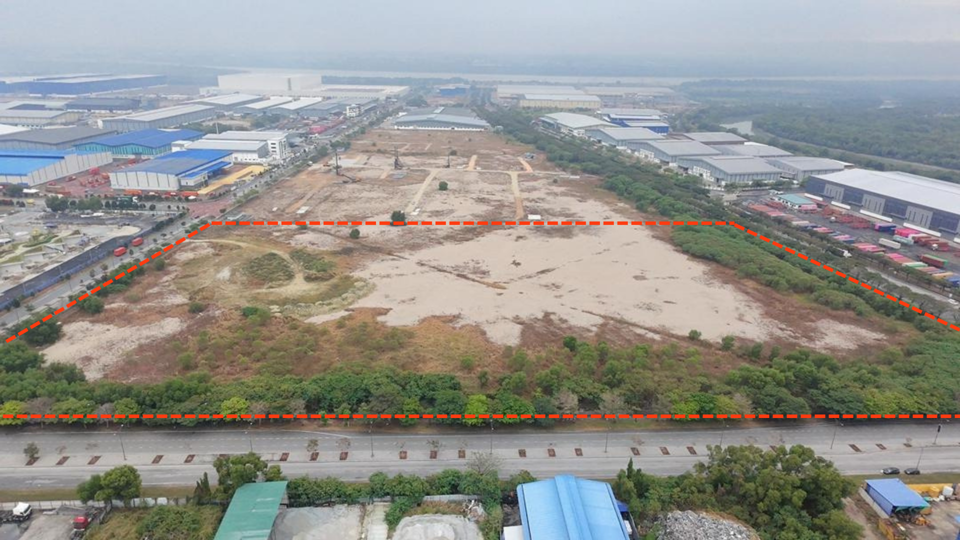 Pulau Indah Industrial Land for Sale – 20.8 Acres Corner Land | Ready Infrastructure